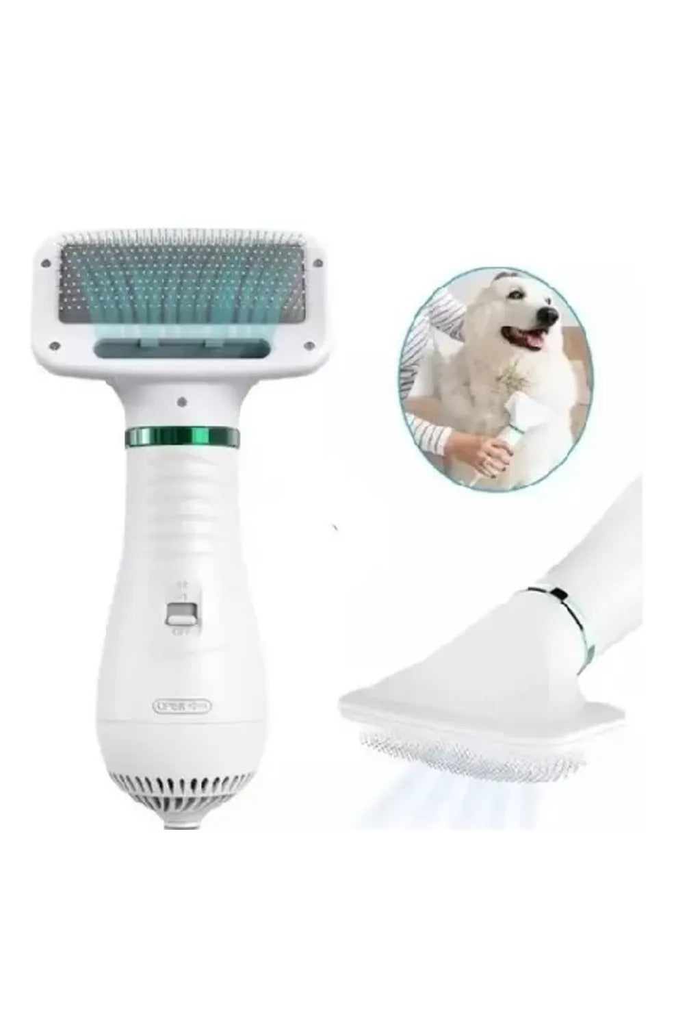 PeluFresh – Cepillo Secador 2 en 1 para Mascotas.