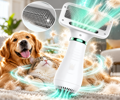 PeluFresh – Cepillo Secador 2 en 1 para Mascotas.